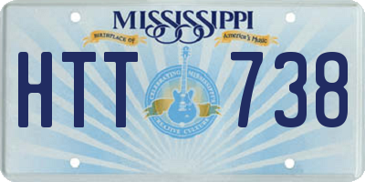 MS license plate HTT738