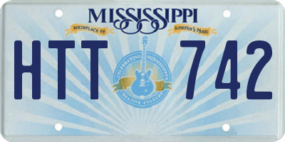 MS license plate HTT742