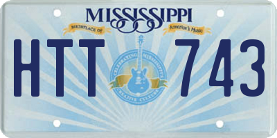 MS license plate HTT743