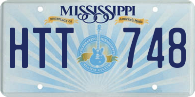 MS license plate HTT748