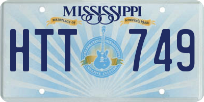 MS license plate HTT749