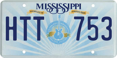 MS license plate HTT753