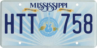 MS license plate HTT758