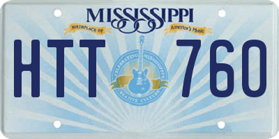 MS license plate HTT760