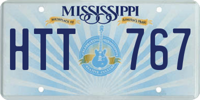 MS license plate HTT767