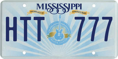 MS license plate HTT777