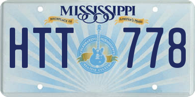 MS license plate HTT778