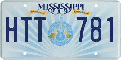 MS license plate HTT781