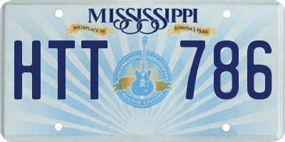 MS license plate HTT786