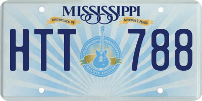 MS license plate HTT788