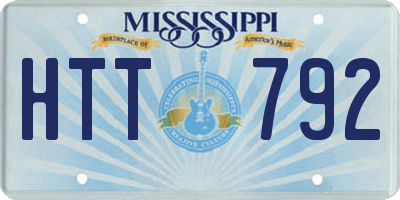MS license plate HTT792