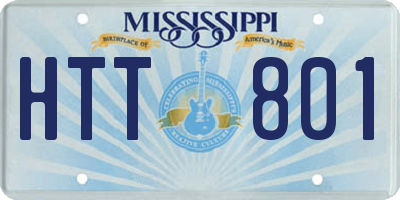 MS license plate HTT801