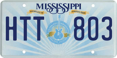 MS license plate HTT803