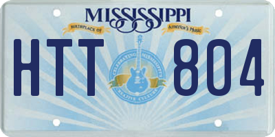 MS license plate HTT804