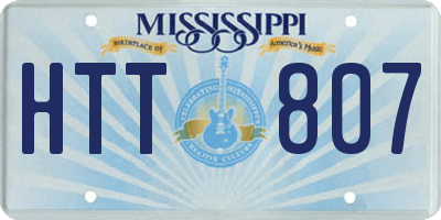 MS license plate HTT807