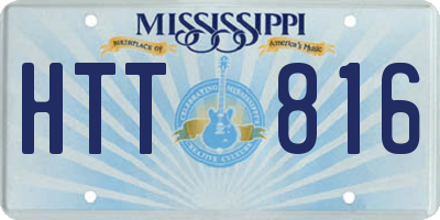 MS license plate HTT816
