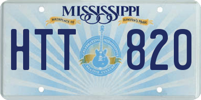 MS license plate HTT820