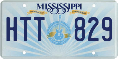 MS license plate HTT829