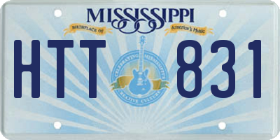 MS license plate HTT831