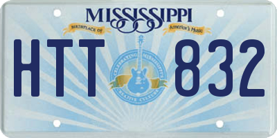 MS license plate HTT832