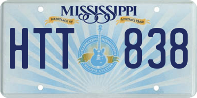 MS license plate HTT838