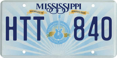 MS license plate HTT840