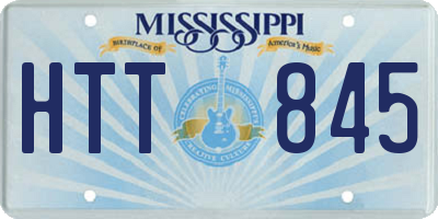 MS license plate HTT845