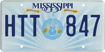 MS license plate HTT847