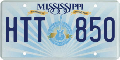 MS license plate HTT850