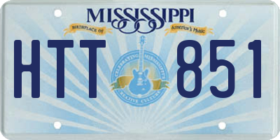 MS license plate HTT851