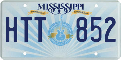 MS license plate HTT852