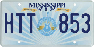 MS license plate HTT853