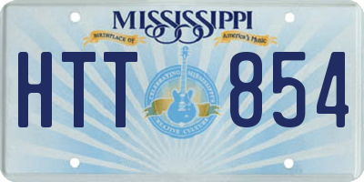 MS license plate HTT854