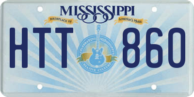 MS license plate HTT860