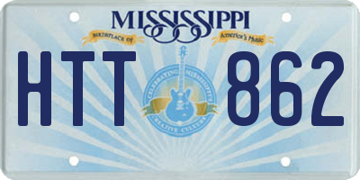 MS license plate HTT862