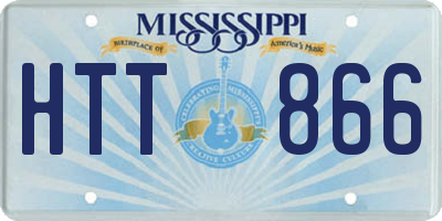 MS license plate HTT866