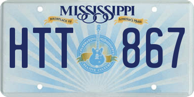 MS license plate HTT867