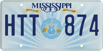 MS license plate HTT874
