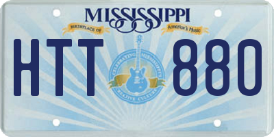 MS license plate HTT880