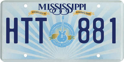 MS license plate HTT881