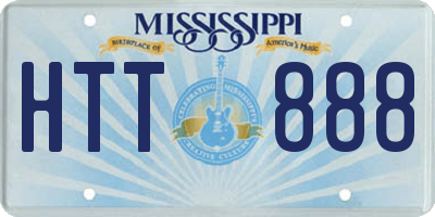 MS license plate HTT888