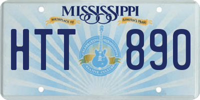 MS license plate HTT890