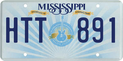 MS license plate HTT891