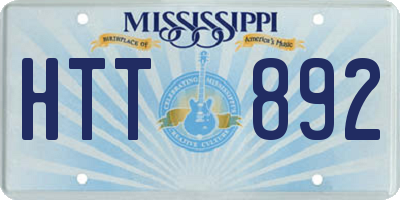 MS license plate HTT892