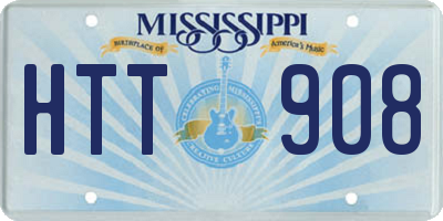 MS license plate HTT908