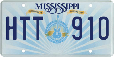 MS license plate HTT910