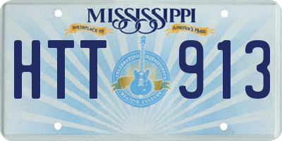 MS license plate HTT913