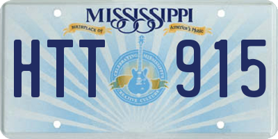 MS license plate HTT915