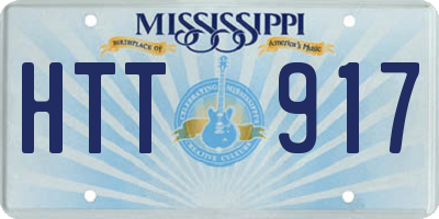 MS license plate HTT917