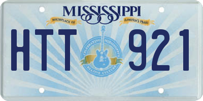 MS license plate HTT921